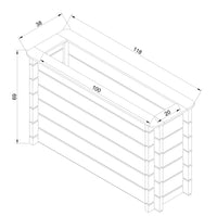 L?aiuola di giardino sopraelevata in legno - 118x38x69 cm - Timbela M615