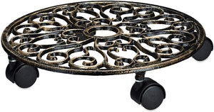 Portapiante tondo in ghisa su ruote 13_0002225