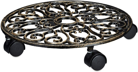 Portapiante tondo in ghisa su ruote 13_0002225