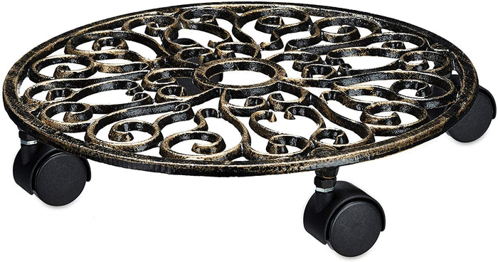 Portapiante tondo in ghisa su ruote 13_0002225