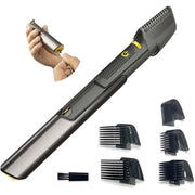 Trade Shop - Rasoio Professionale Elettrico Trim-max Senza Fili Luce Led Kit 5 Testine Barba Capelli -