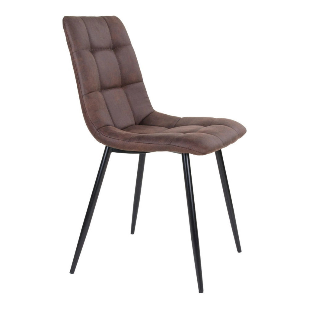 Set di 2 Sedie Middelfart 1, Marrone, Microfibra, 55x44x86 cm