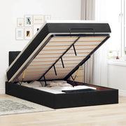 Pouf Letto con Materasso e LED Nero 120x190cm in Velluto 3312682