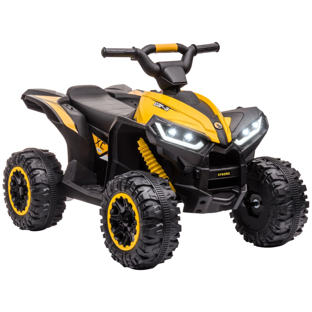 Auto Elettrica per Bambini 12V ¨C zephmum ¨C Giallo, LED
