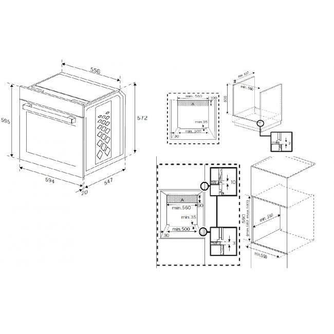 Beko BBIE13301XFP forno 66 L 3400 W A Nero, Acciaio inox