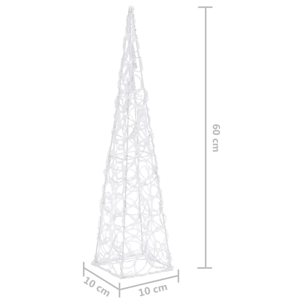 Cono di Luce LED Decorativo Acrilico Blu 60 cm