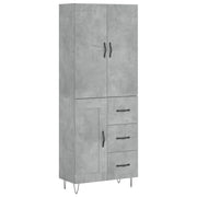 Buffet credenza cassettiera mobiletto mobile contenitore organizer cucina soggiorno salotto alto 69,5 x 34 x 180 cm legno ingegnerizzato grigio 02_0034645