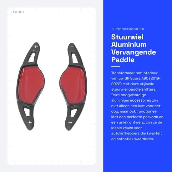 Vettore di Cambio - Paddioni di Cambio - Alluminio - Accessori di Interno dell'Auto - Progetto di Lusso - Installazione Facile - Cambiatori di Marce a Paddle