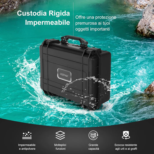 Valigetta per Macchina Fotografica Impermeabile, Custodia per Fotocamera con inserto in Schiuma Personalizzabile, Impermeabile IP66 e Antipolvere (56 x 44 x 22 cm)