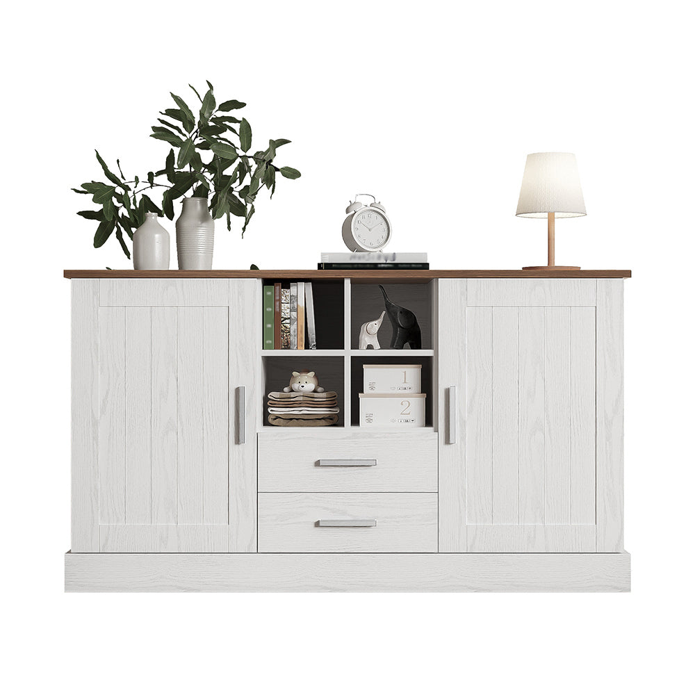 Buffet - Xylo - 140??40??79.5 cm - 2 Porte 2 Cassetti Venatura Legno
