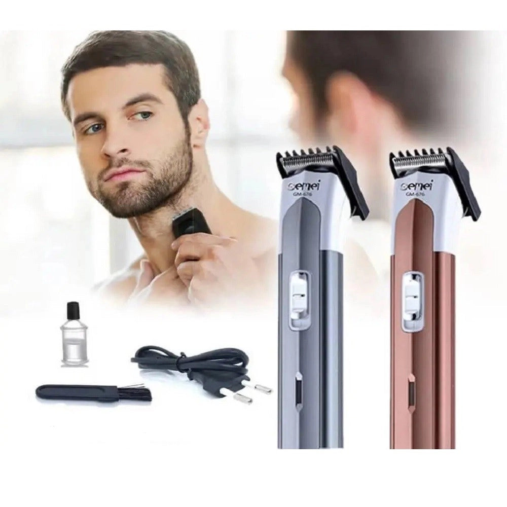 Trade Shop - Tagliacapelli Barba Trimmer Elettrico Ricaricabile Professionale Gm676 A Batteria -