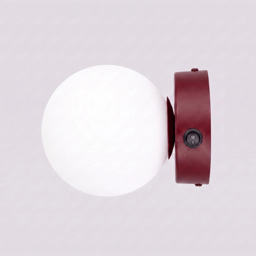 Applique YOLI 1 bordeaux con interruttore