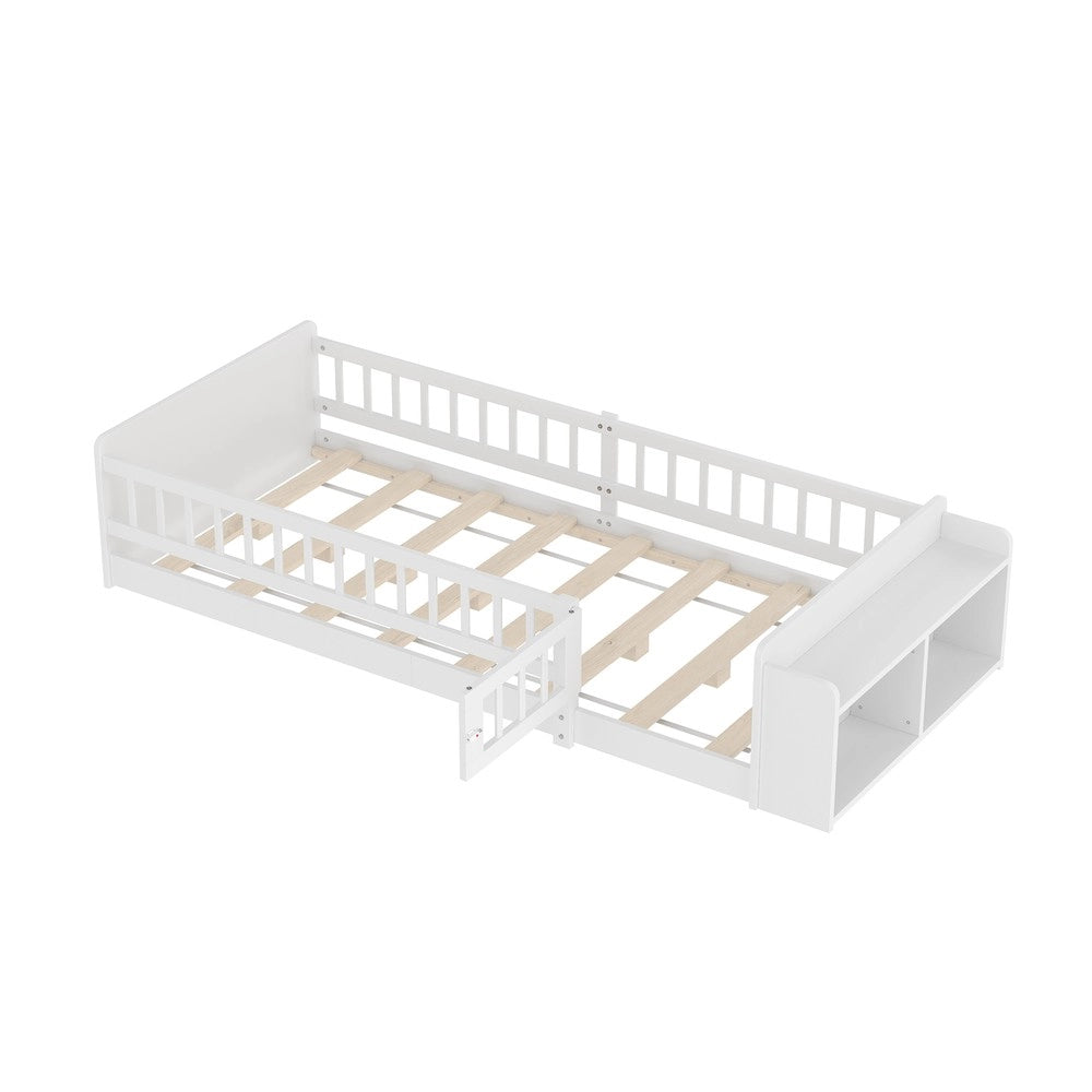 Letto Singolo per Bambini in Legno di Pino ¨C MINIMAL ¨C Bianco 90x200 senza materasso