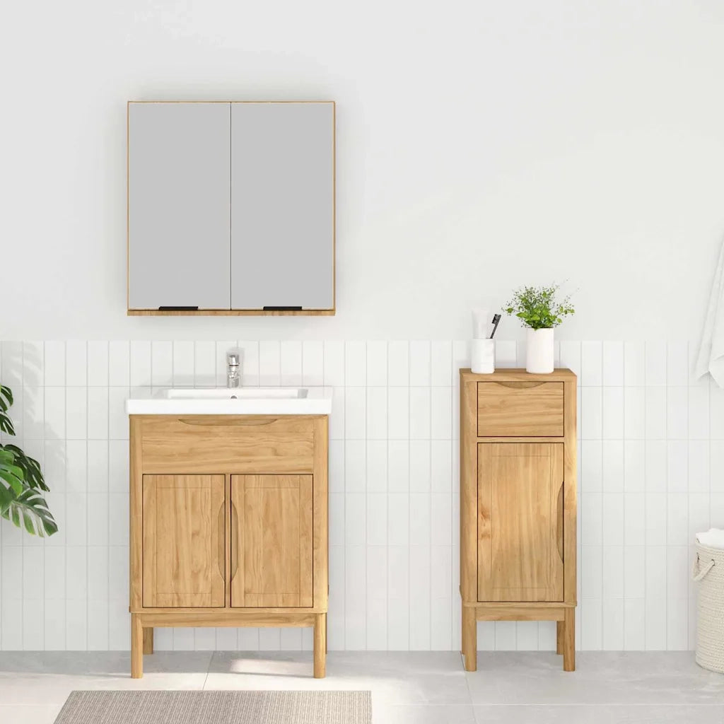 Set di mobili per il bagno con porta FLORO 2 pcs Marrone cerato