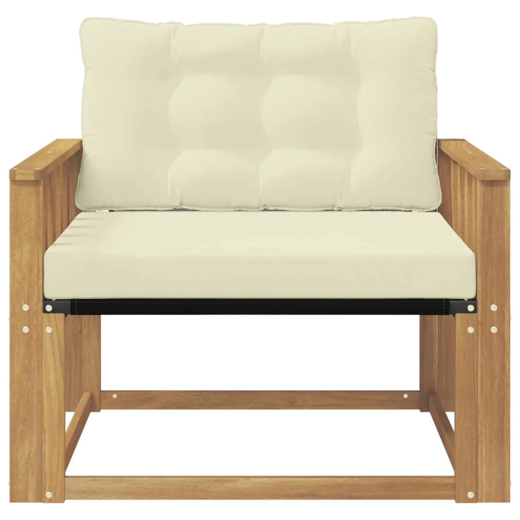 Set di divani da esterno-Sofa da giardino Legno di Acacia Massello e Textilene 933391