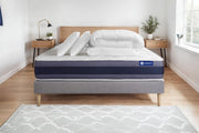 Pacchetto letto completo - Materasso 140x190cm + Box spring con doghe (kit) + 2 cuscini + Piumino - Actilatex Morpho