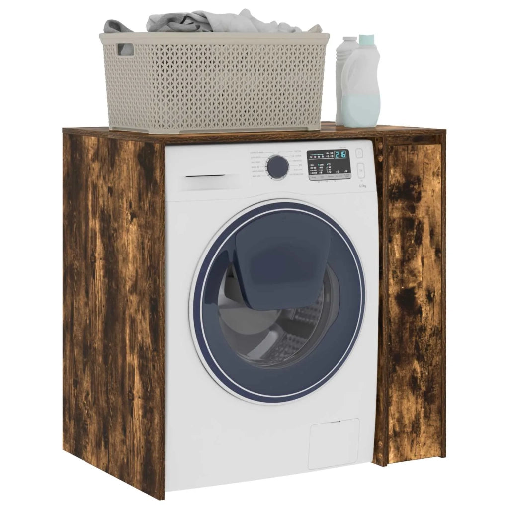Mobiletto per lavatrice con porta Rovere fumé 87 x 60 x 89 cm