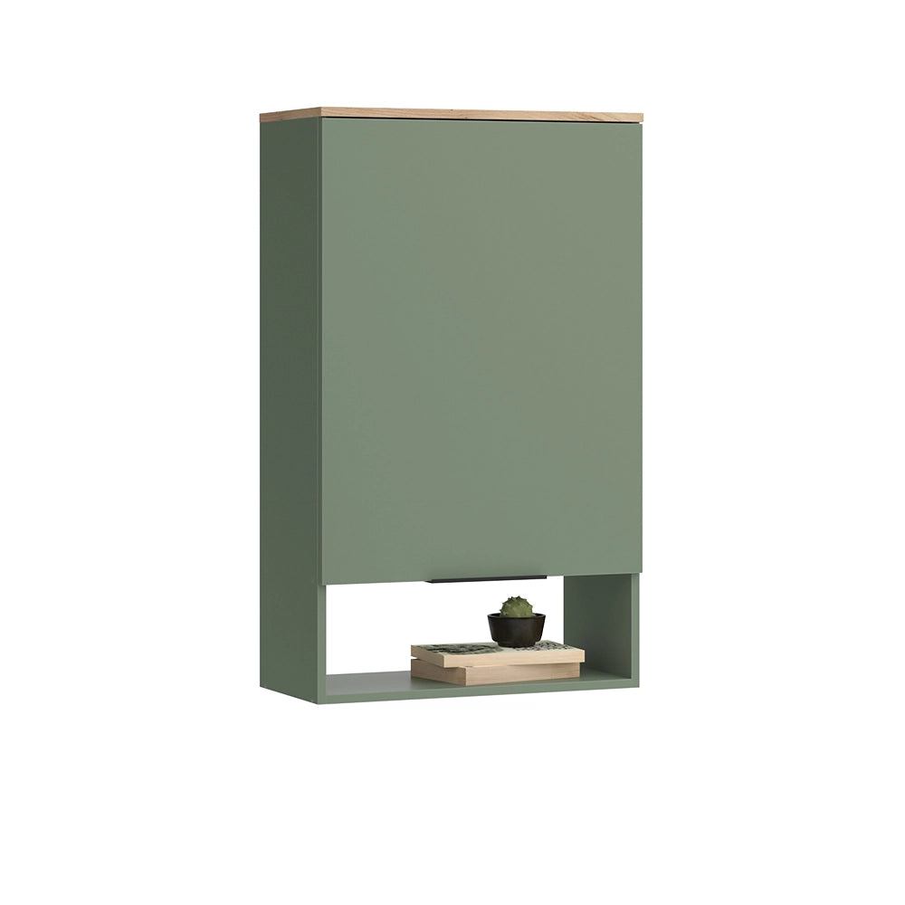 Vicco Libreria da parete Verde 60 x 100 cm con porta