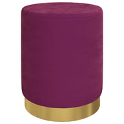 Sgabello Rotondo con Contenitore Viola in Velluto 31 x 37 cm CFW1969862