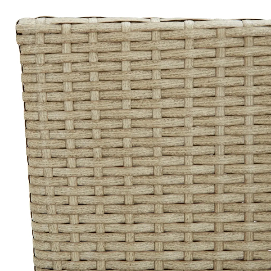 Sedie da Pranzo per Giardino 2 pz | Sedie da Esterno in Polyrattan Beige