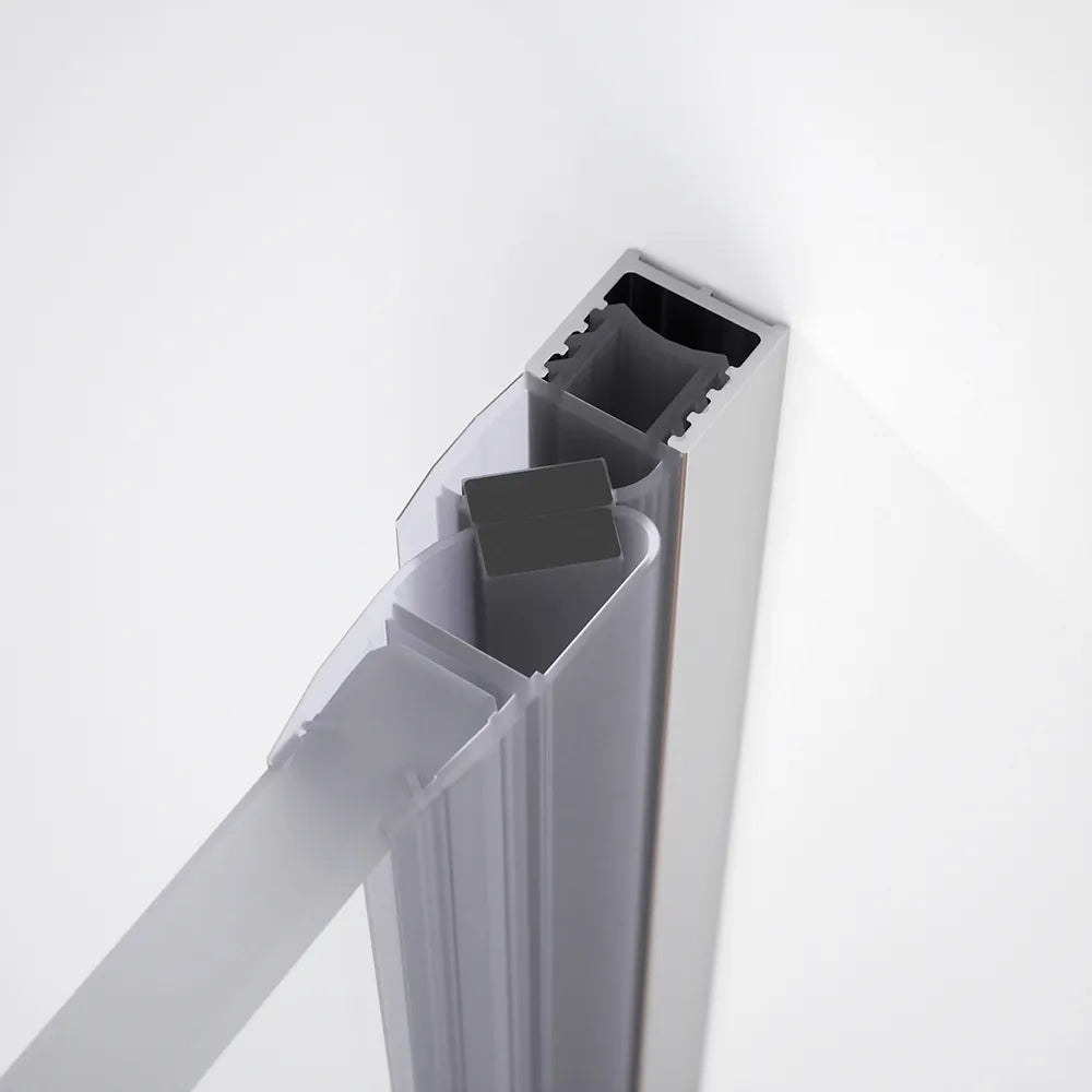 Porta doccia 80cm apertura a battente con profili cromati e vetro da 8mm trasparente h195 | Fiji