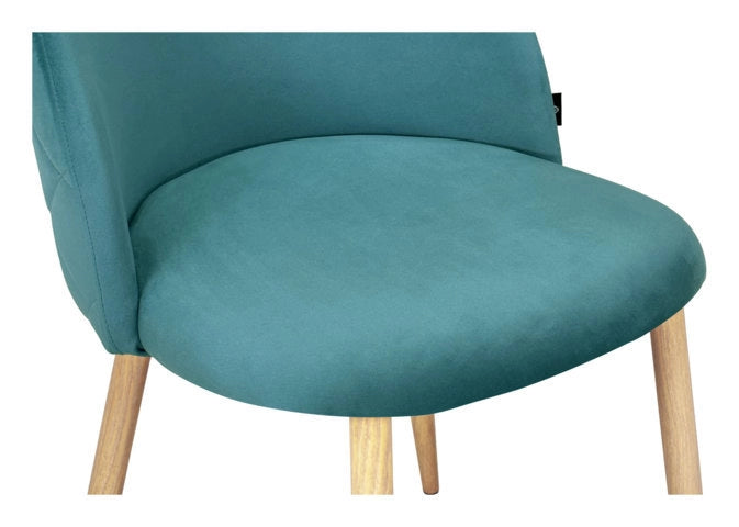 Sedia imbottita in velluto verde petrolio - Sophie (2 pz) - SD26SOPM