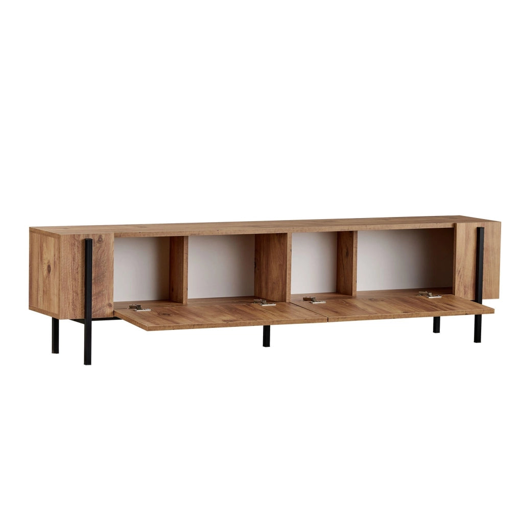 Noga, Mobile Porta tv 2 Ante, 180x30x45h cm Marrone Quercia