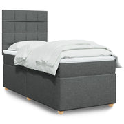 Giroletto a Molle con Materasso Grigio Scuro 80x200 cm Tessuto 3293408