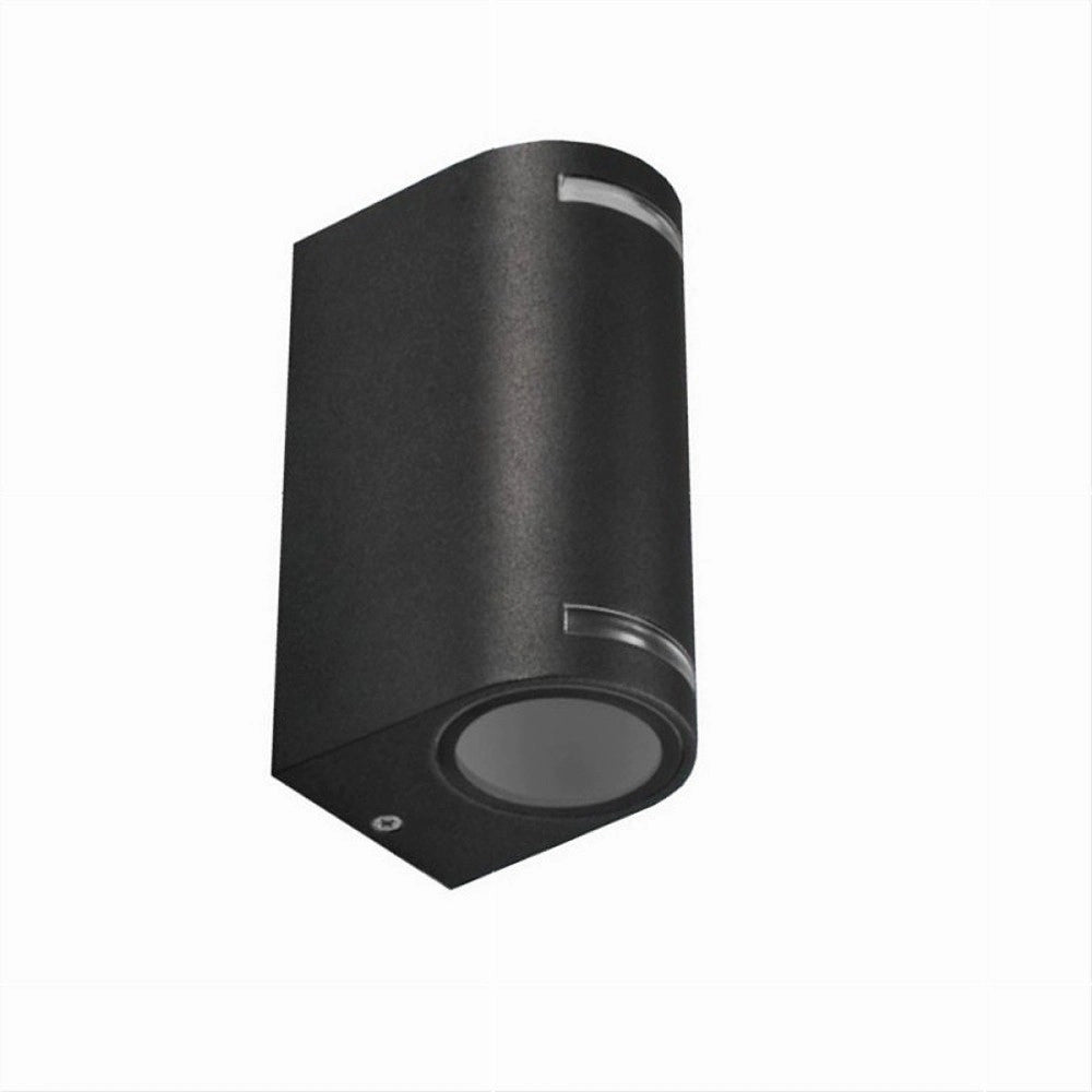Trade Shop - Applique Esterno Per Parete Facciate Giardino Lampada Up&down Gu10 Ip54 Gn-wl062 - Nero
