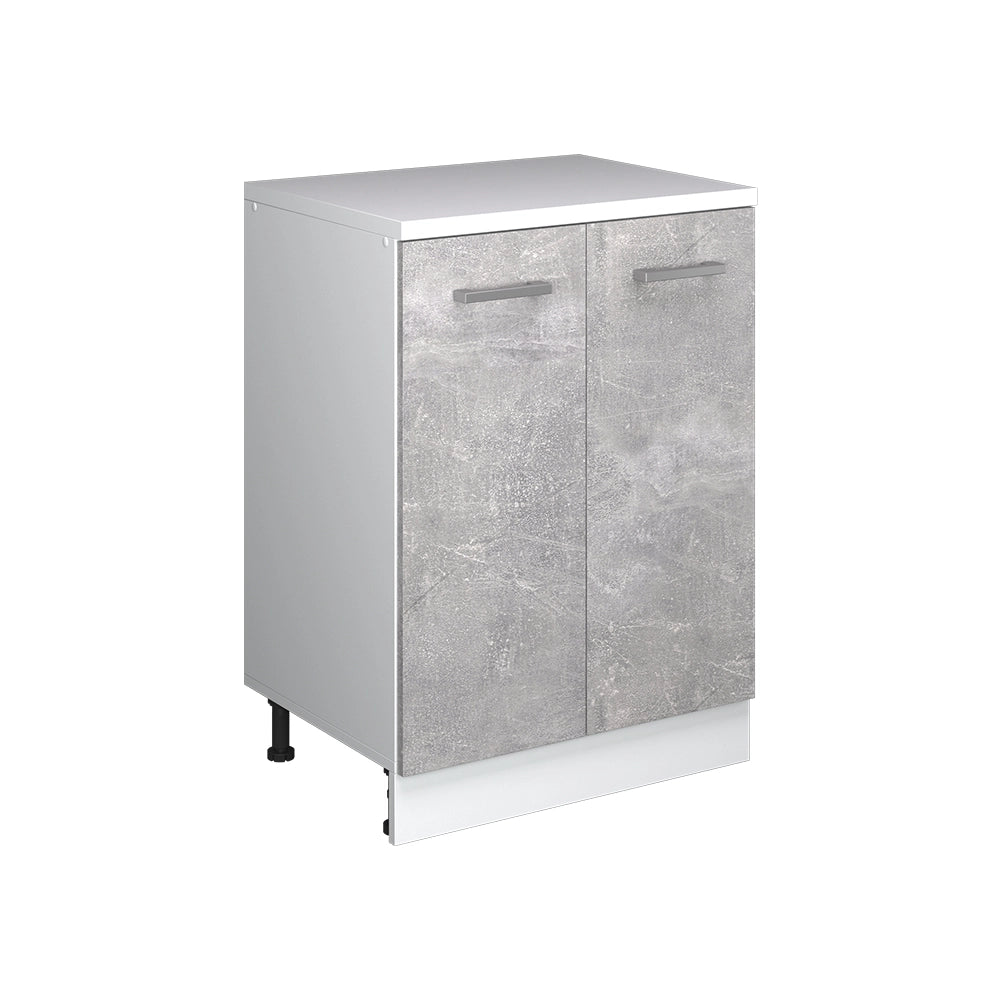 Mobile per mansarda Rion Calcestruzzo/Bianco 60 x 83.8 cm senza inclinazione con 2 ante Vicco