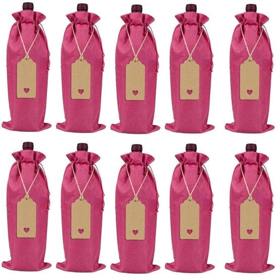 Zak per bottiglia in rosso per occasioni speciali, ideale per matrimoni e compleanni