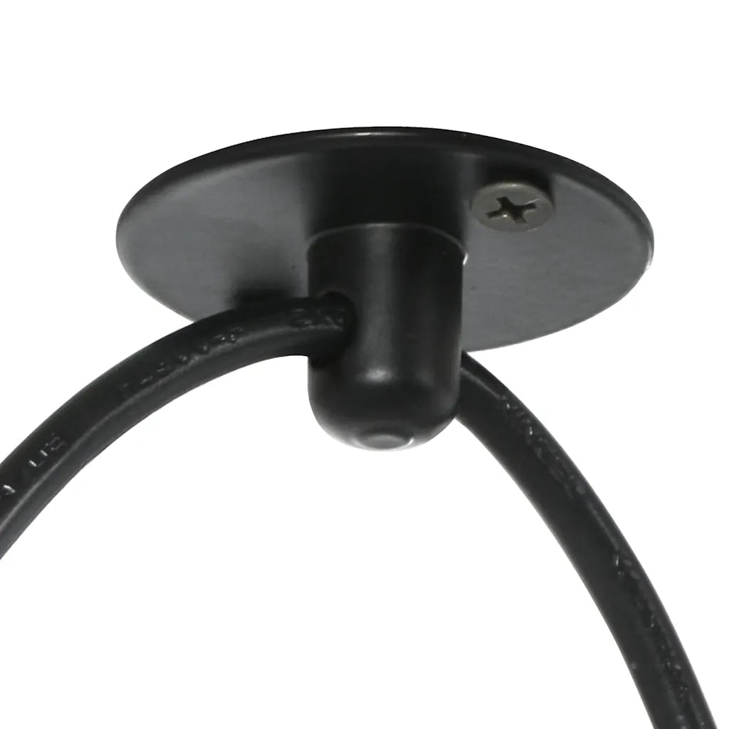 Lampada a Sospensione con 6 Portalampada E27 in Metallo Nero CFW6439386