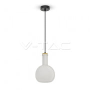 Trade Shop - V-tac Vt-7205 Lampadario A Sospensione In Vetro Con Portalampada E27 -