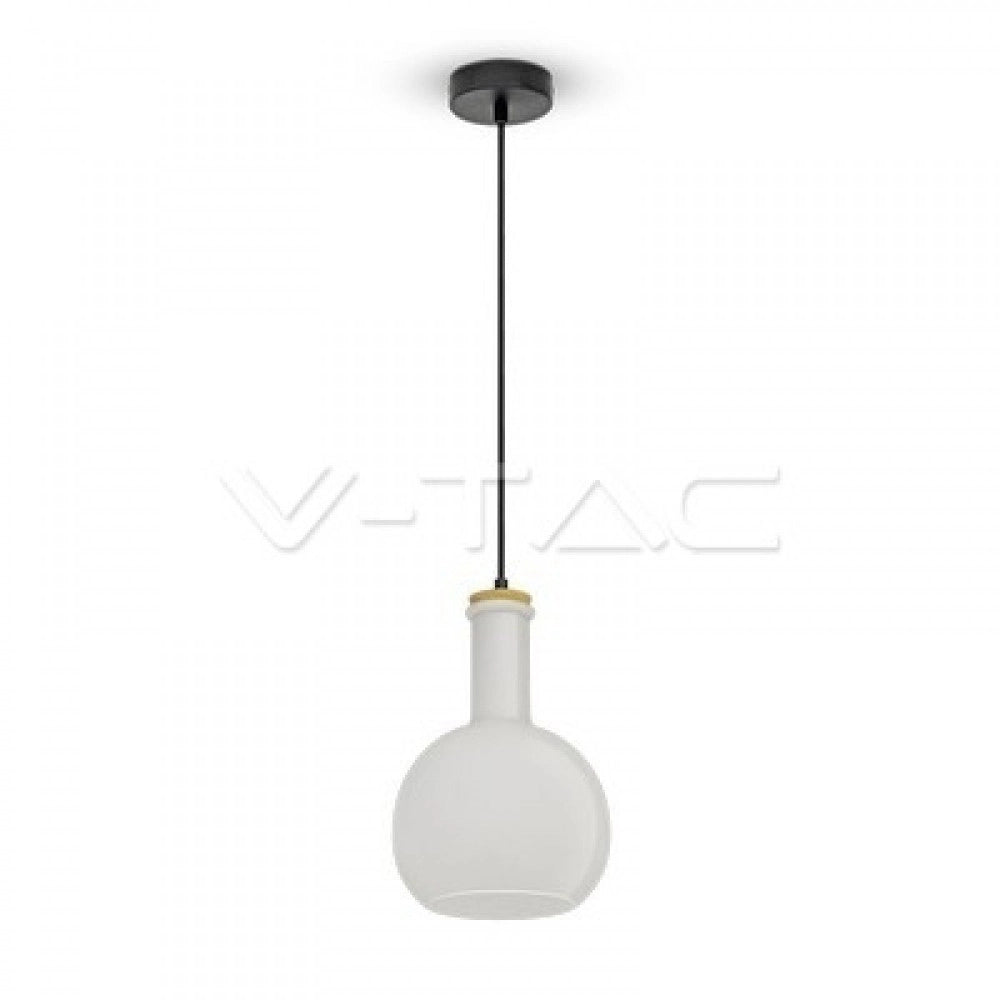 Trade Shop - V-tac Vt-7205 Lampadario A Sospensione In Vetro Con Portalampada E27 -