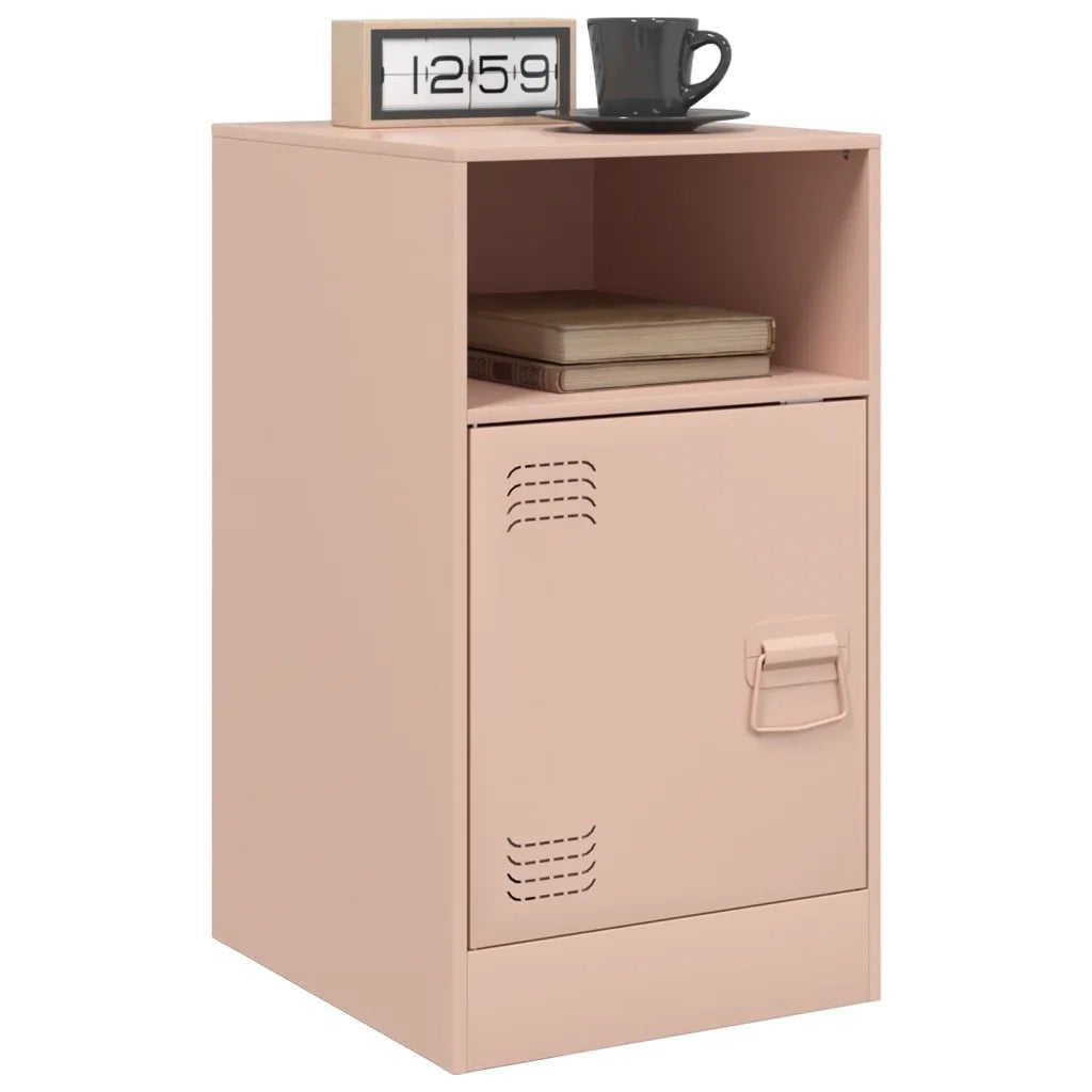 Comodino Rosa 34,5x39x62 cm in Acciaio 841765