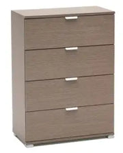 Cassettiera 4 cassetti rovere grigio già montato L60 H85 P38