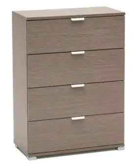 Cassettiera 4 cassetti rovere grigio già montato L60 H85 P38