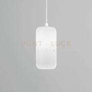 RAIKA V/P - VETRO SOFFIATO BIANCO OPALE CON DECORAZIONE COSTE VERTICALI D.12,3CM