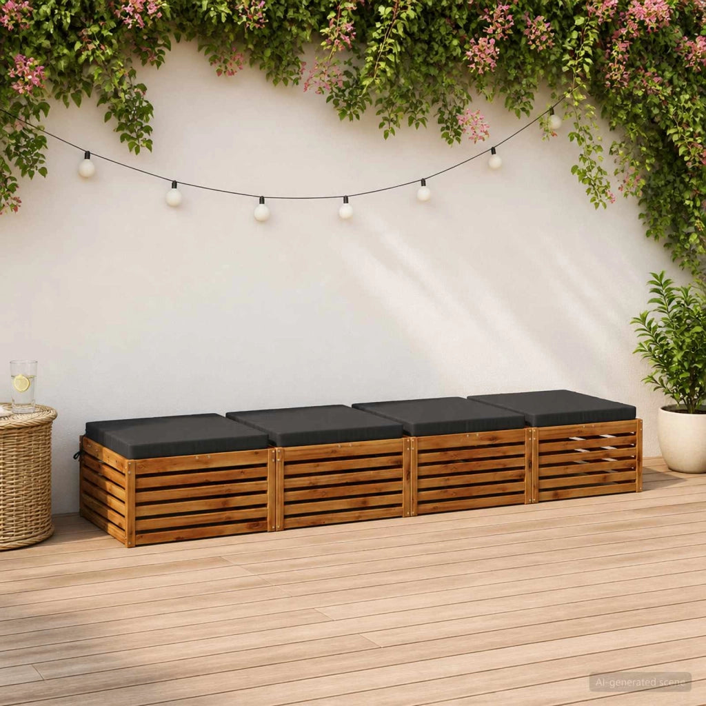 Cuscini per Sedia in 4 Pezzi SOEST 4 pz 100% Poliestere 944900