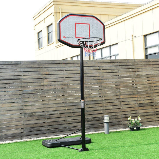 Canestro da basket con ruote portatile e regolabile in altezza da 220 a 305 cm-Ricreazione outdoor