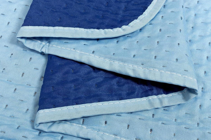 Copridivano Double Face Moderno Lavabile Fodera ProteggiDivano 4 Posti Blu