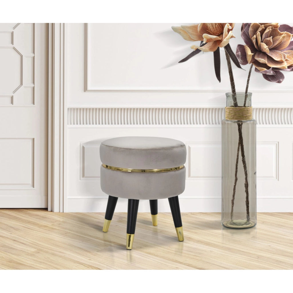 Sgabello Basso VKH456, Grigio, Legno, 35x35x40,5 cm