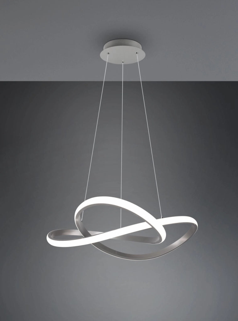 COURSE SOSPENSIONE LED 27,5W 3150lm, 4000K CERCHIO INFINITO ACCIAIO SATINATO D. 60CM DIMMERABILE