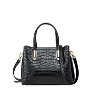 Borsa a tracolla da donna in vera pelle, colore nero.
