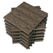 Set di tegli per giardino - kit di 11 pezzi - stile elegante e funzionale - design facile da pulire - resistente all'usura e stabile - colore legno chiaro - dimensioni 30x30x2 cm