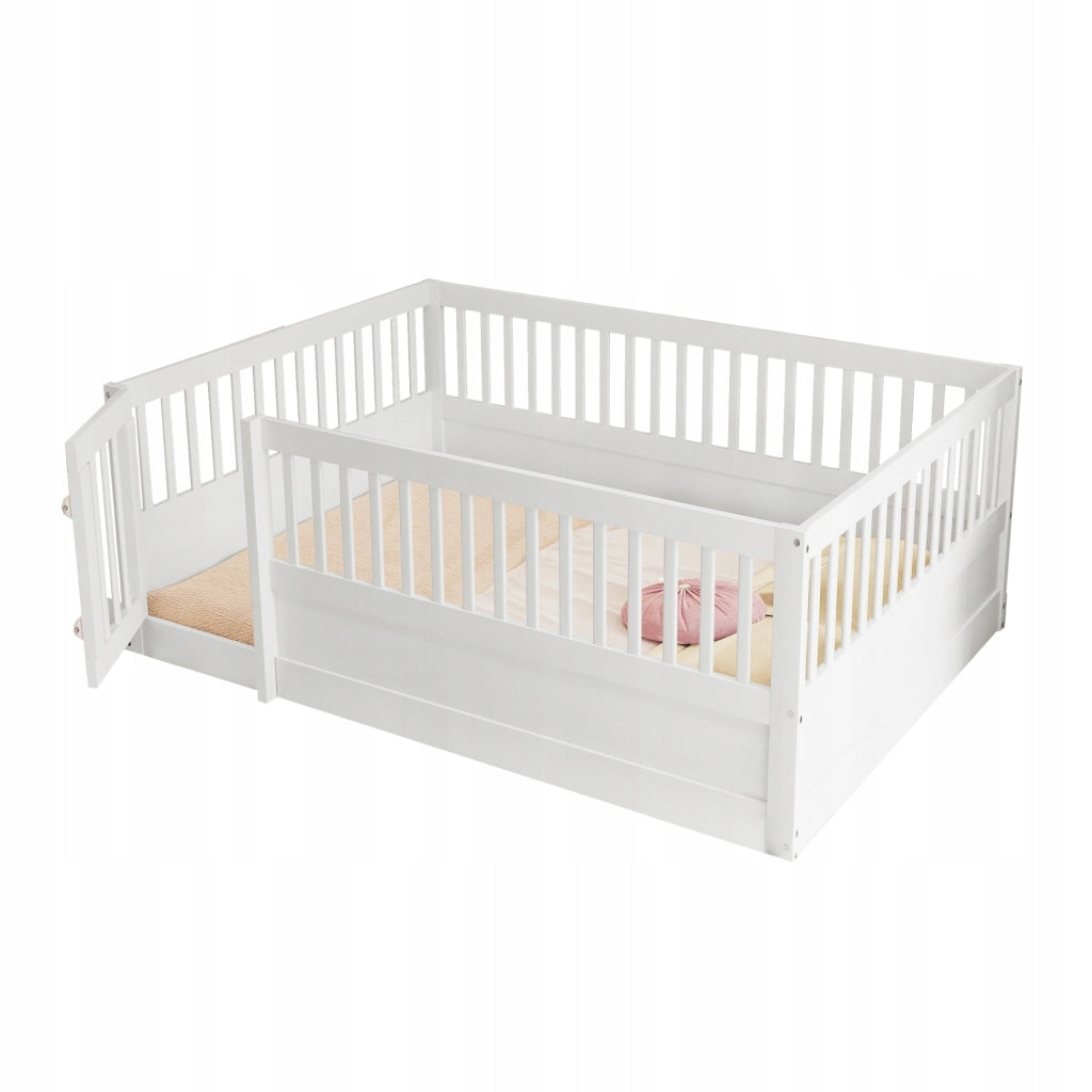 Letto per bambini in legno - Xylo - 140x200 - Bianco - Senza materasso