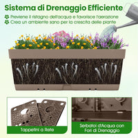 Letto Verticale Rialzato, 6 PZ Fioriere da Giardino per Verdure, Erbe e Fiori, Fioriere Elevate per Interni ed Esterni per Patio, Giardino e Balcone (Grigio)