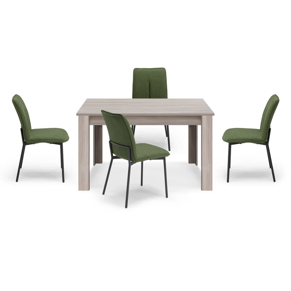Tavolo allungabile da pranzo Olmo 130x80 fino a 170 cm modello N1 MADE IN ITALY design moderno ideale per cucina, soggiorno e sala da pranzo