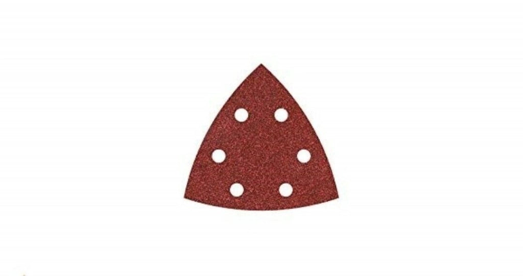 Carta Abrasiva A Delta A Strappo Perforato Grana 120 Lato 95 Mm 5 Pz - Wolfcraft