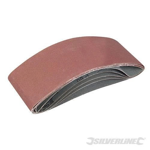 Nastri abrasivi 100 x 610mm  per levigatrici a nastro in ossido di alluminio silverline - Grana 120